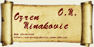 Ozren Minaković vizit kartica